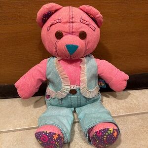 Vintage Mattel 1997 The Original Doodle Bear Dazzle Blue Jean 15.5" Plush